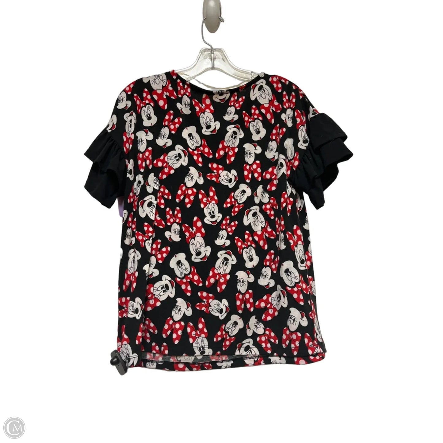 Top Short Sleeve By Disney Store In Black & Red, Size: M