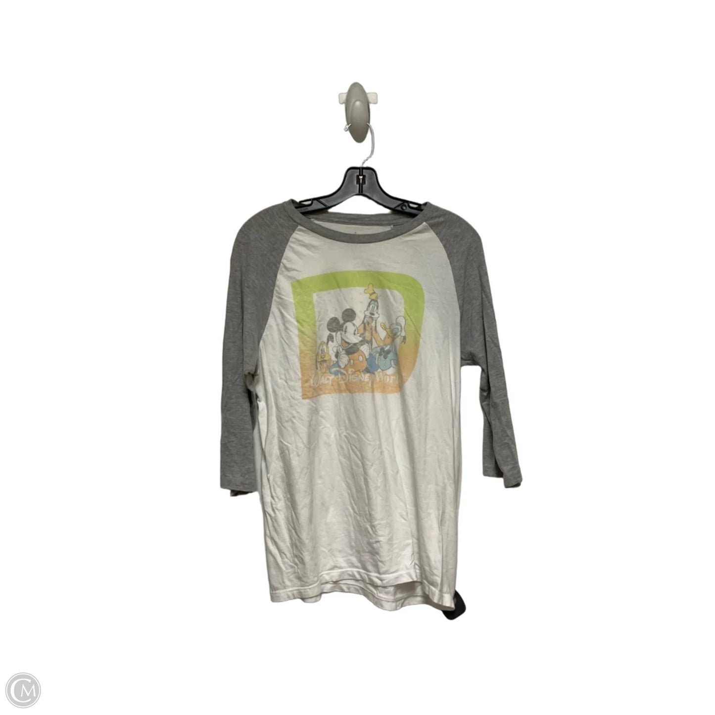 Top Sleeveless Basic By Disney Store In Grey & White, Size: M