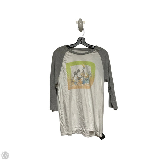 Top Sleeveless Basic By Disney Store In Grey & White, Size: M