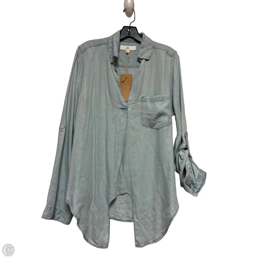 Top Long Sleeve By Thread And Supply In Blue, Size: L