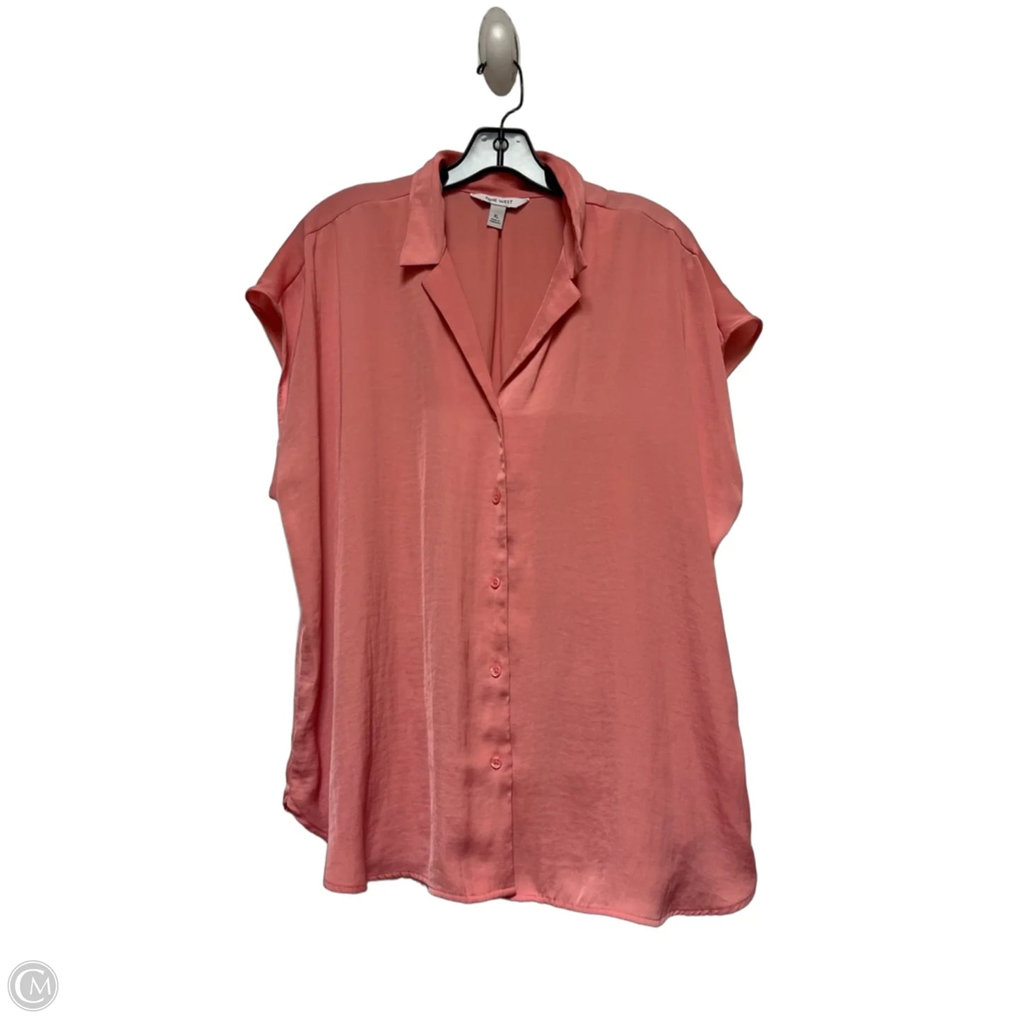 Top Short Sleeve By Nine West In Pink, Size: Xl