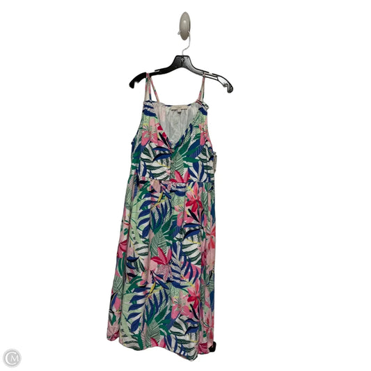 Dress Casual Maxi By Loft In Tropical Print, Size: L