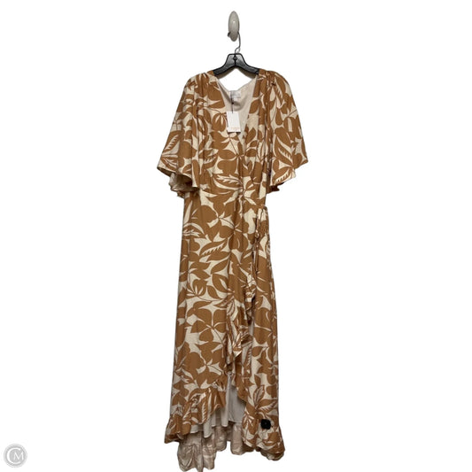 Dress Casual Maxi By Sugar Lips In Tan, Size: 3x