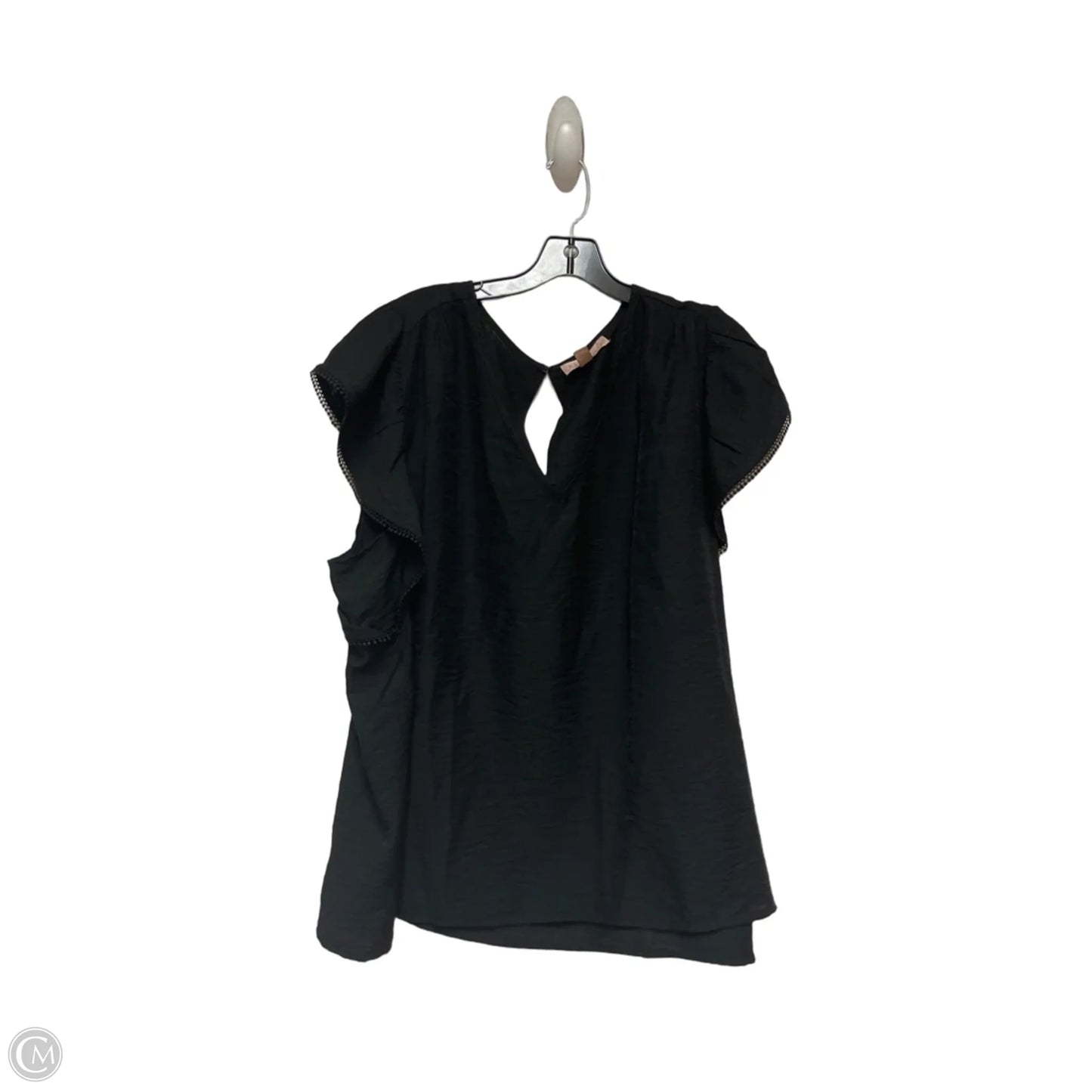 Top Short Sleeve By Philosophy In Black, Size: 2x