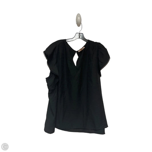 Top Short Sleeve By Philosophy In Black, Size: 2x