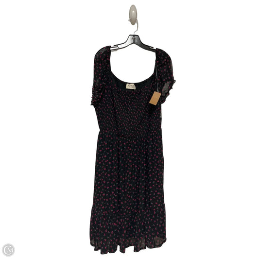 Dress Casual Midi By Clothes Mentor In Black & Pink, Size: 3x