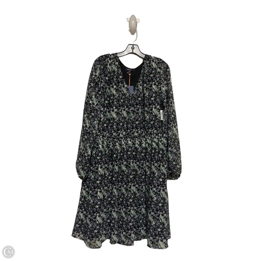 Dress Casual Midi By Skies Are Blue In Green & Purple, Size: 2x