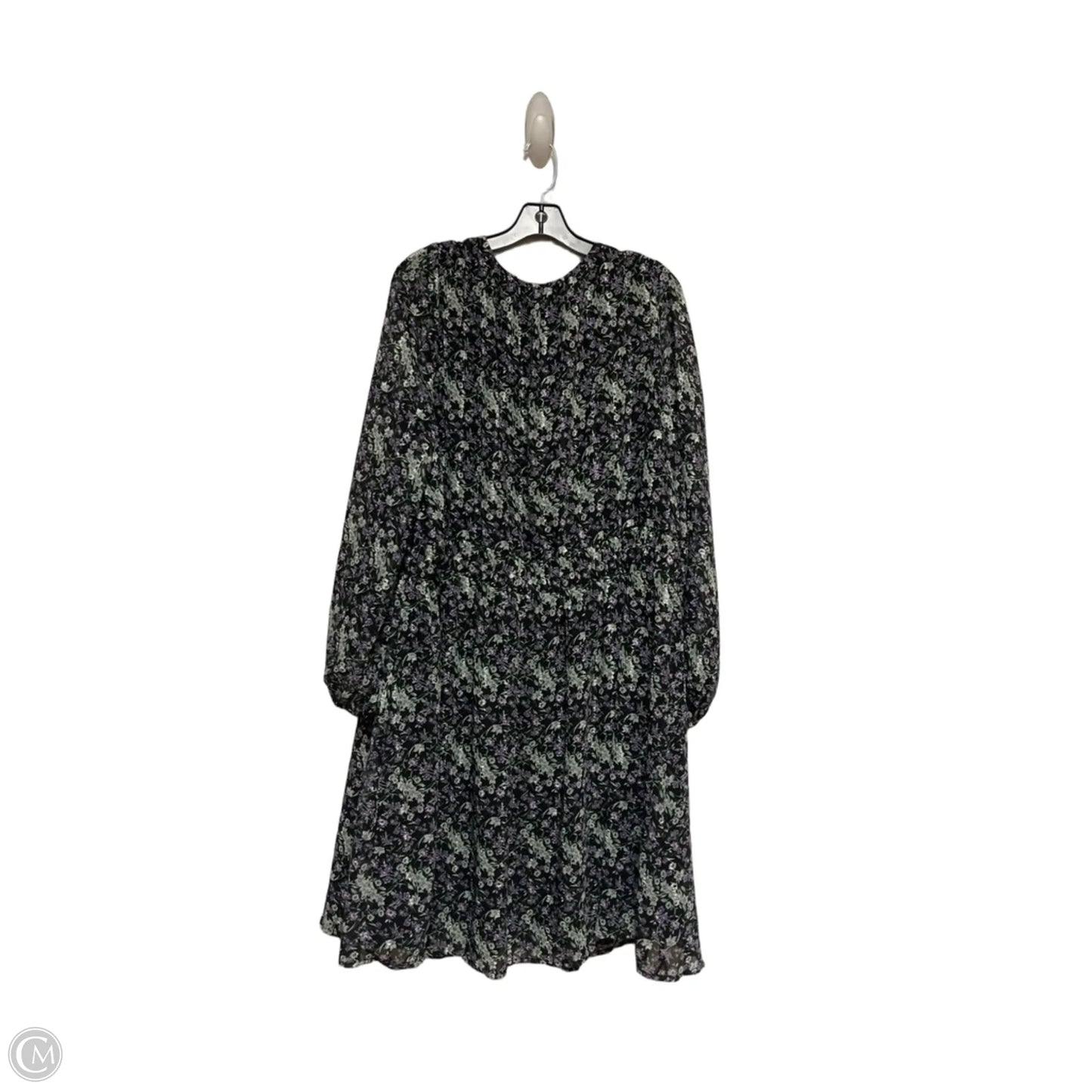 Dress Casual Midi By Skies Are Blue In Green & Purple, Size: 2x