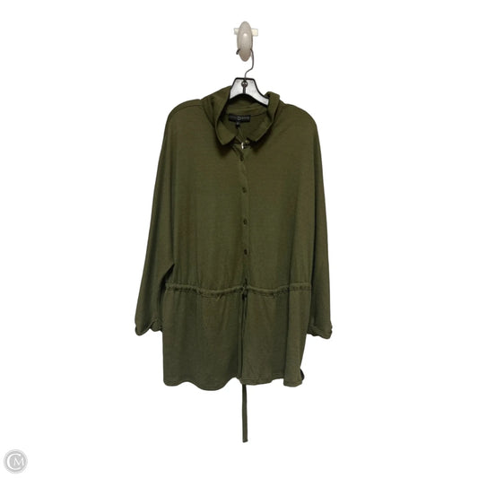 Top Long Sleeve By Fred David In Green, Size: 3x
