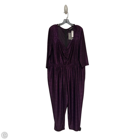 Jumpsuit By Lane Bryant In Black & Purple, Size: 3x