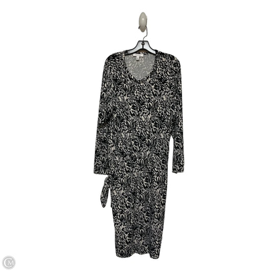 Dress Casual Midi By Nine West In Black & White, Size: Xl
