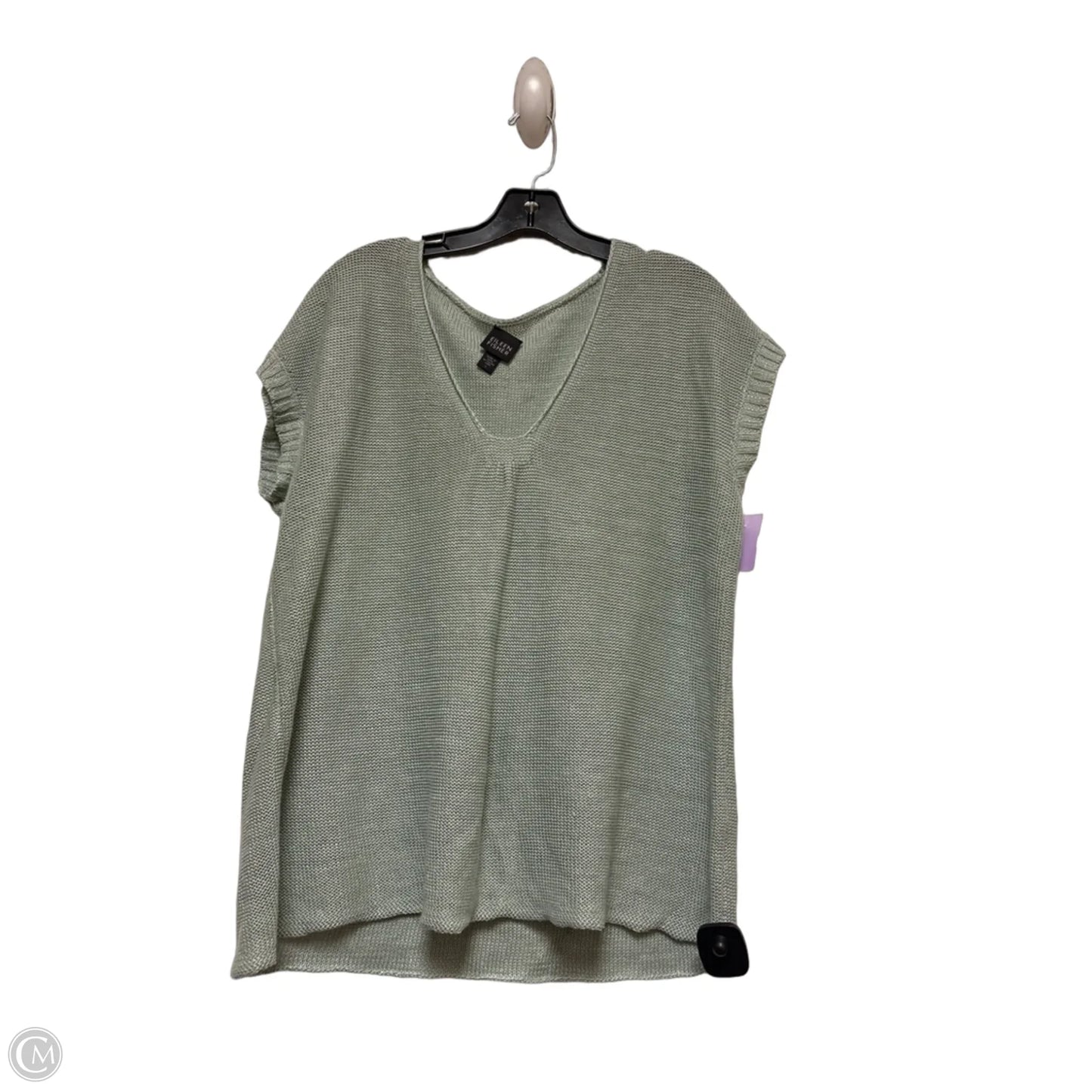 Top Short Sleeve By Eileen Fisher In Green, Size: L