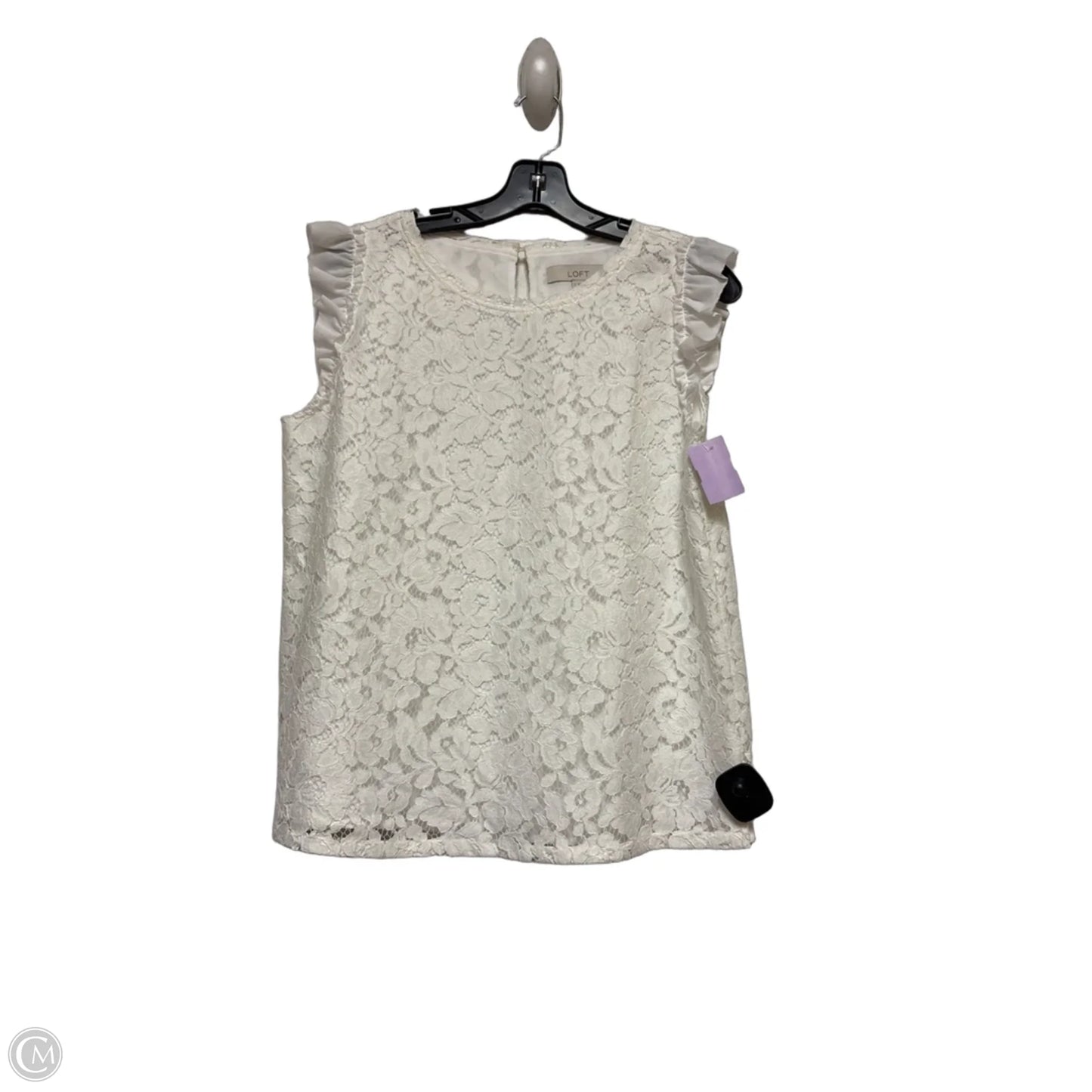 Top Sleeveless By Loft In White, Size: S