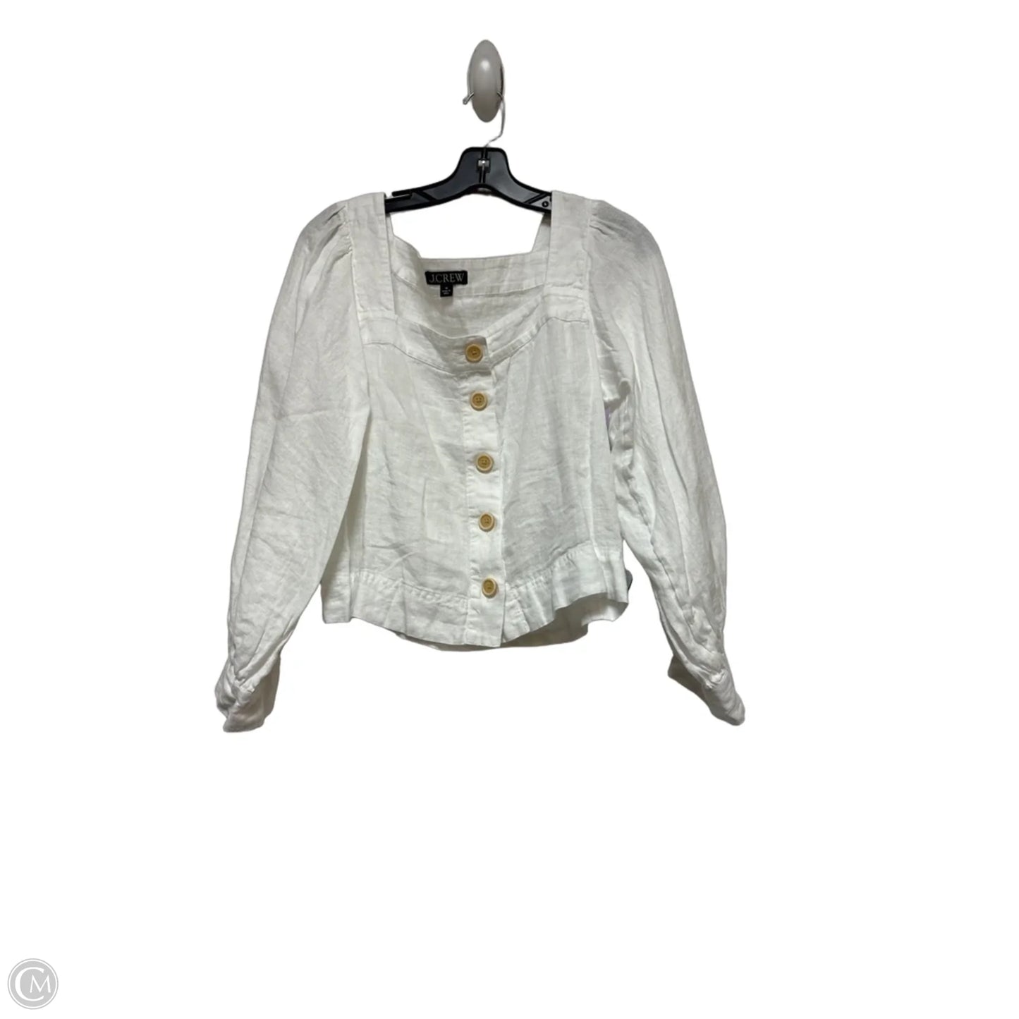 Top Long Sleeve By J. Crew In White, Size: M