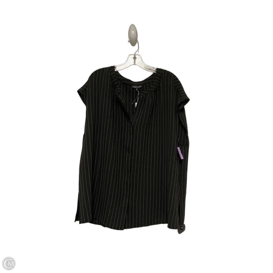 Top Short Sleeve By Modern Works In Striped Pattern, Size: 1x