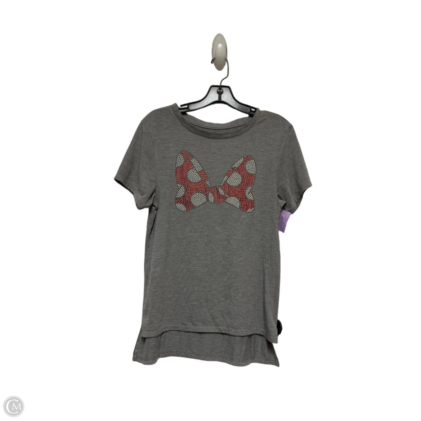 Top Short Sleeve Basic By Disney Store In Grey & Red, Size: S