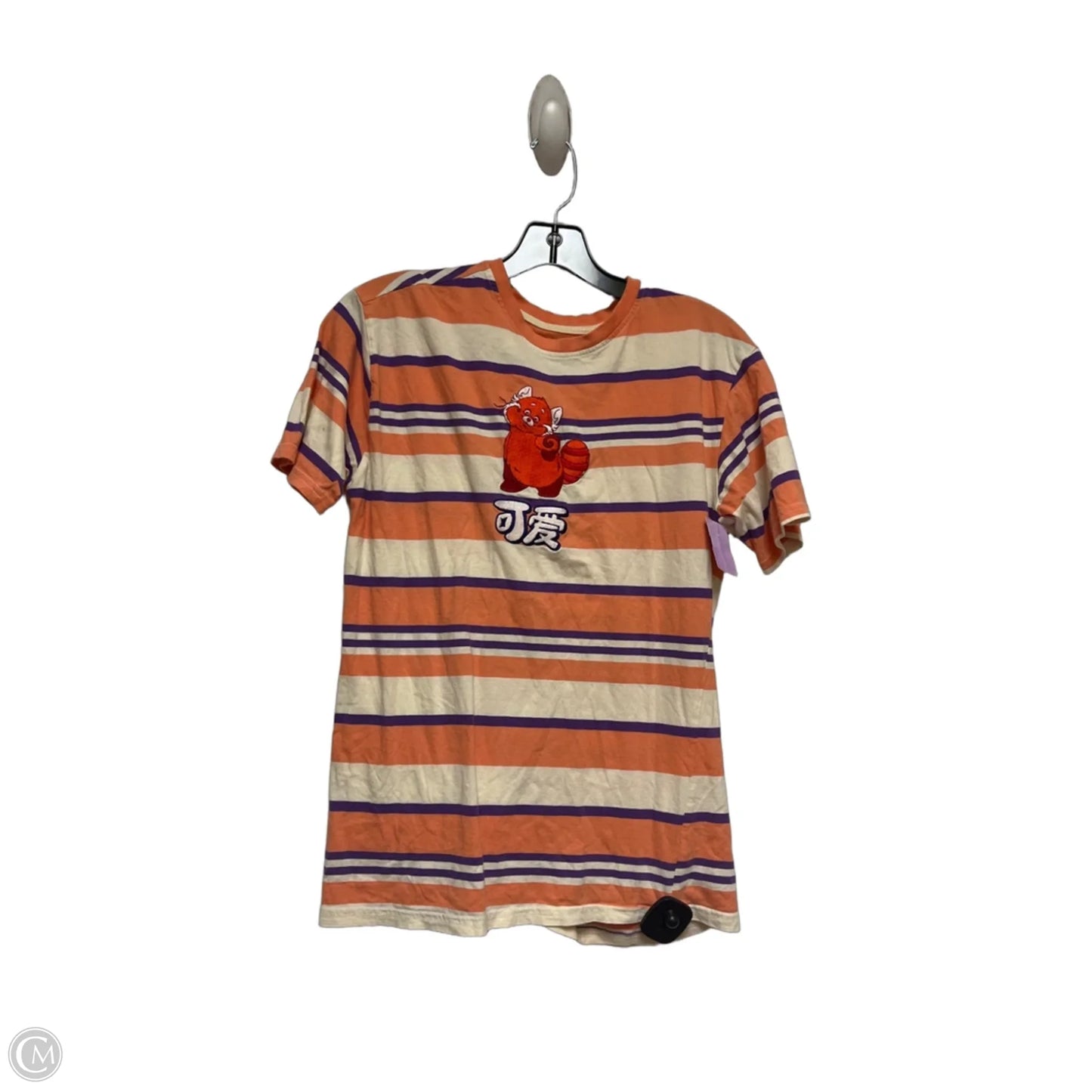 Top Short Sleeve Basic By Disney In Striped Pattern, Size: S