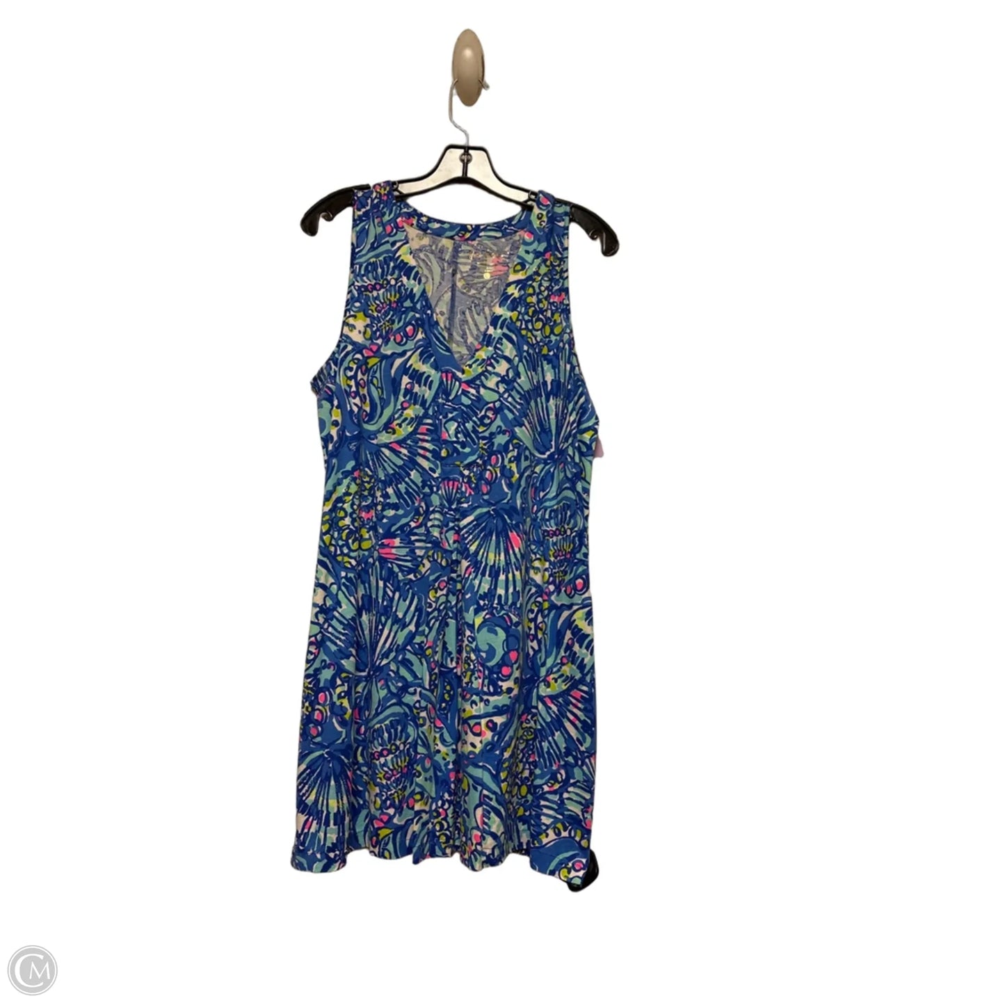 Dress Designer By Lilly Pulitzer In Blue & White, Size: L