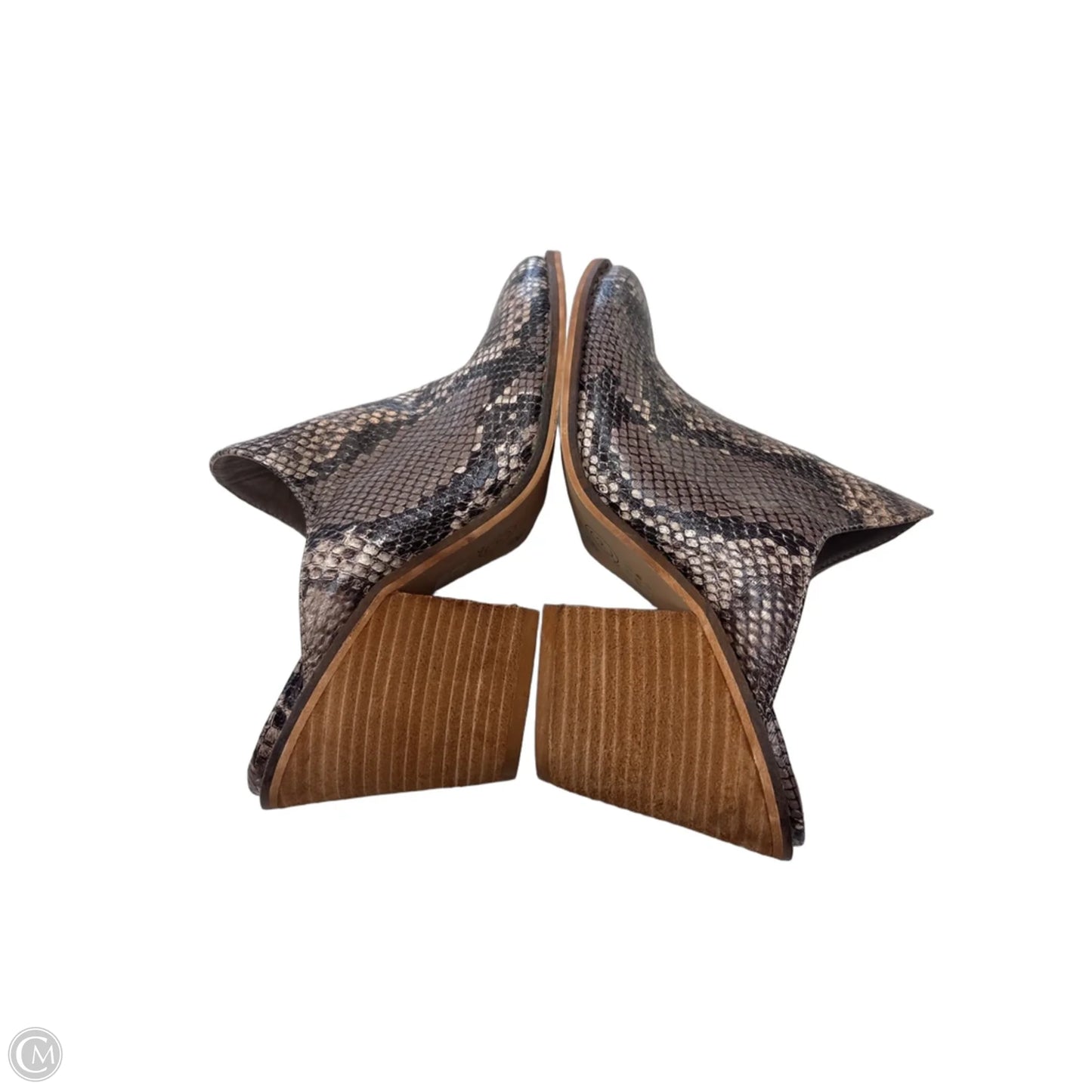 Sandals Heels Platform By Chinese Laundry In Tan & White, Size: 7