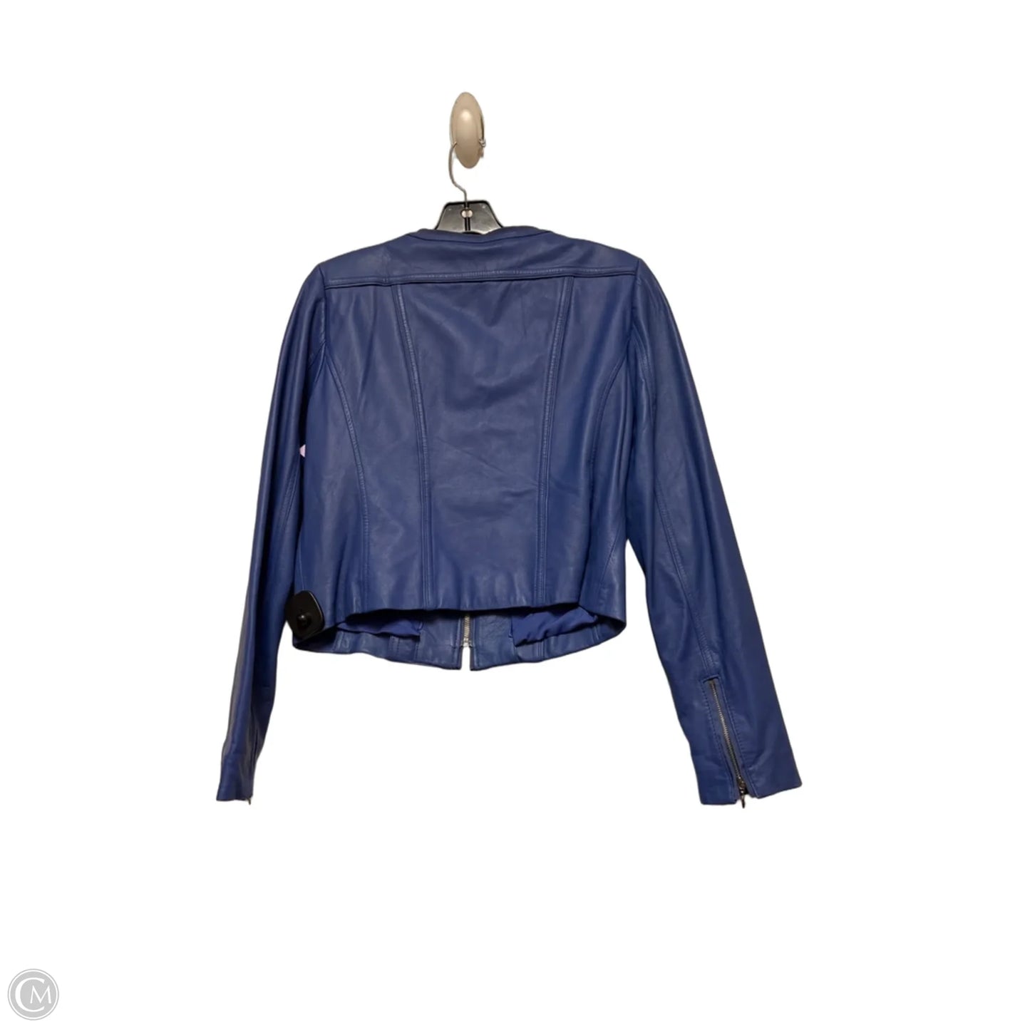 Jacket Moto By White House Black Market In Blue, Size: M