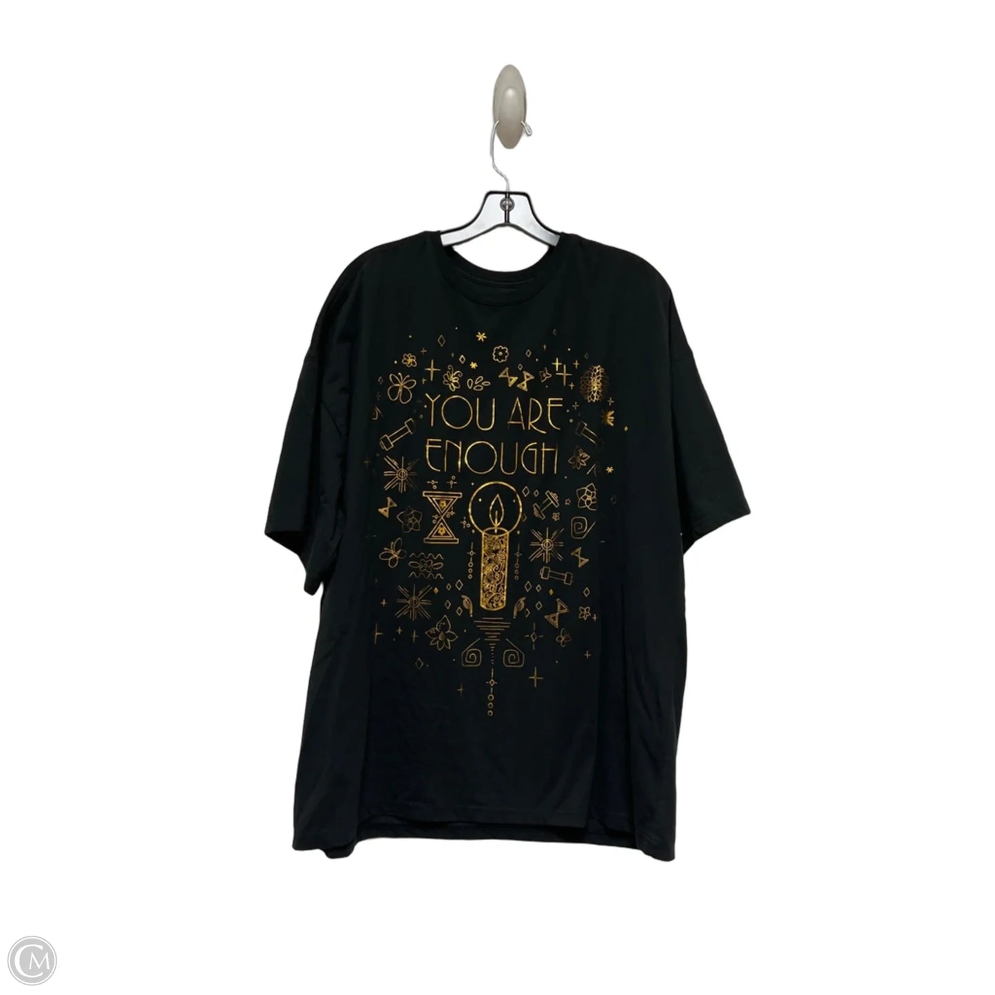 Top Short Sleeve Basic By Disney Store In Black & Gold, Size: Xl