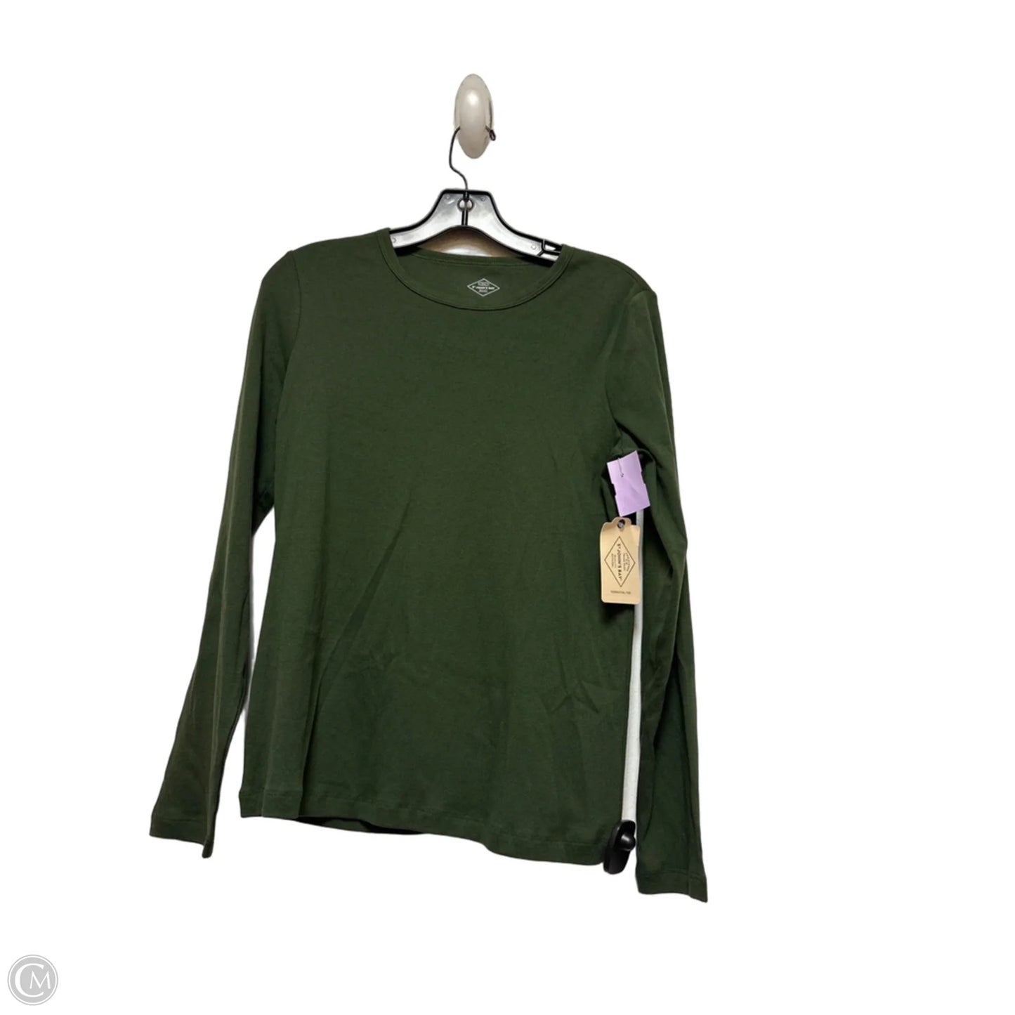 Top Long Sleeve Basic By St Johns Bay In Green, Size: S