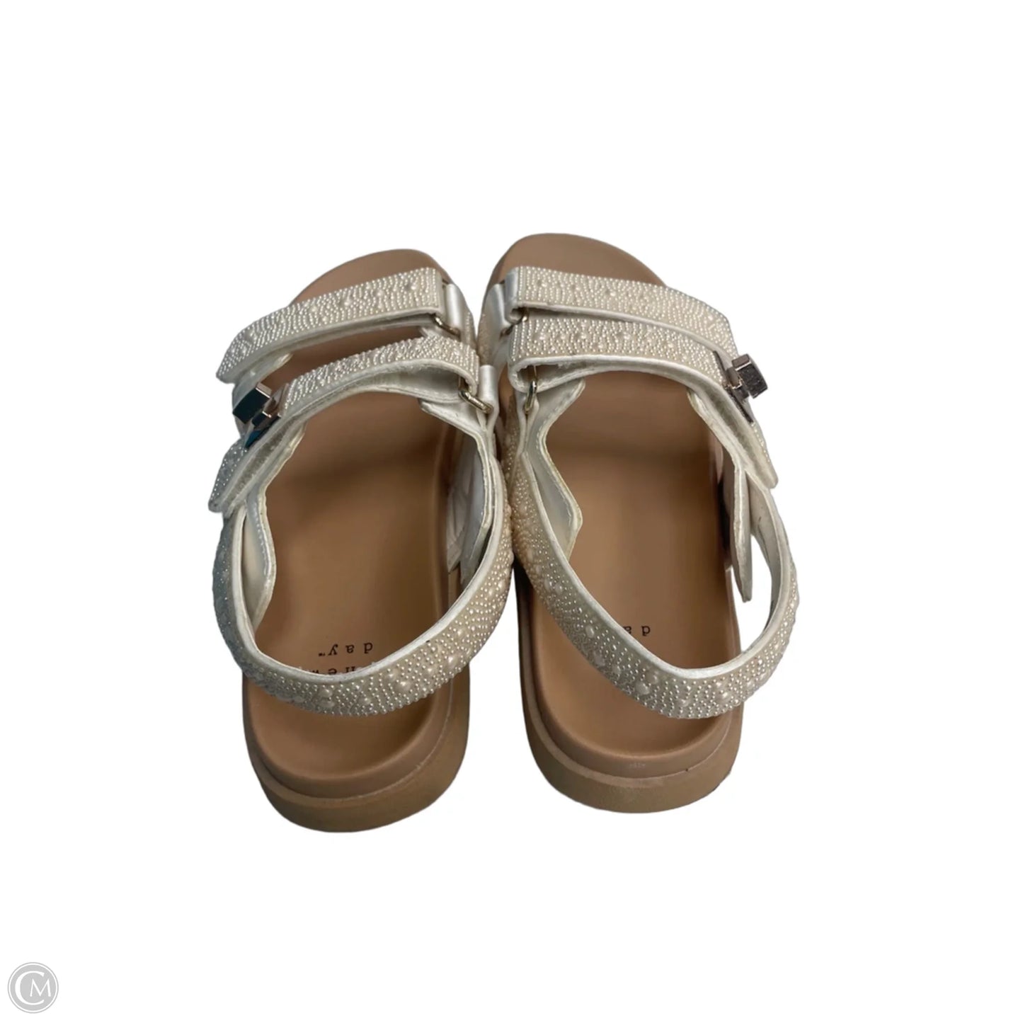 Sandals Flats By A New Day In Cream & Tan, Size: 6
