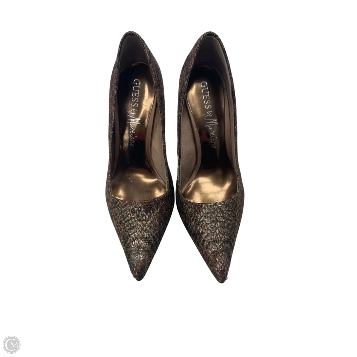 Shoes Heels Stiletto By Guess In Gold, Size: 6