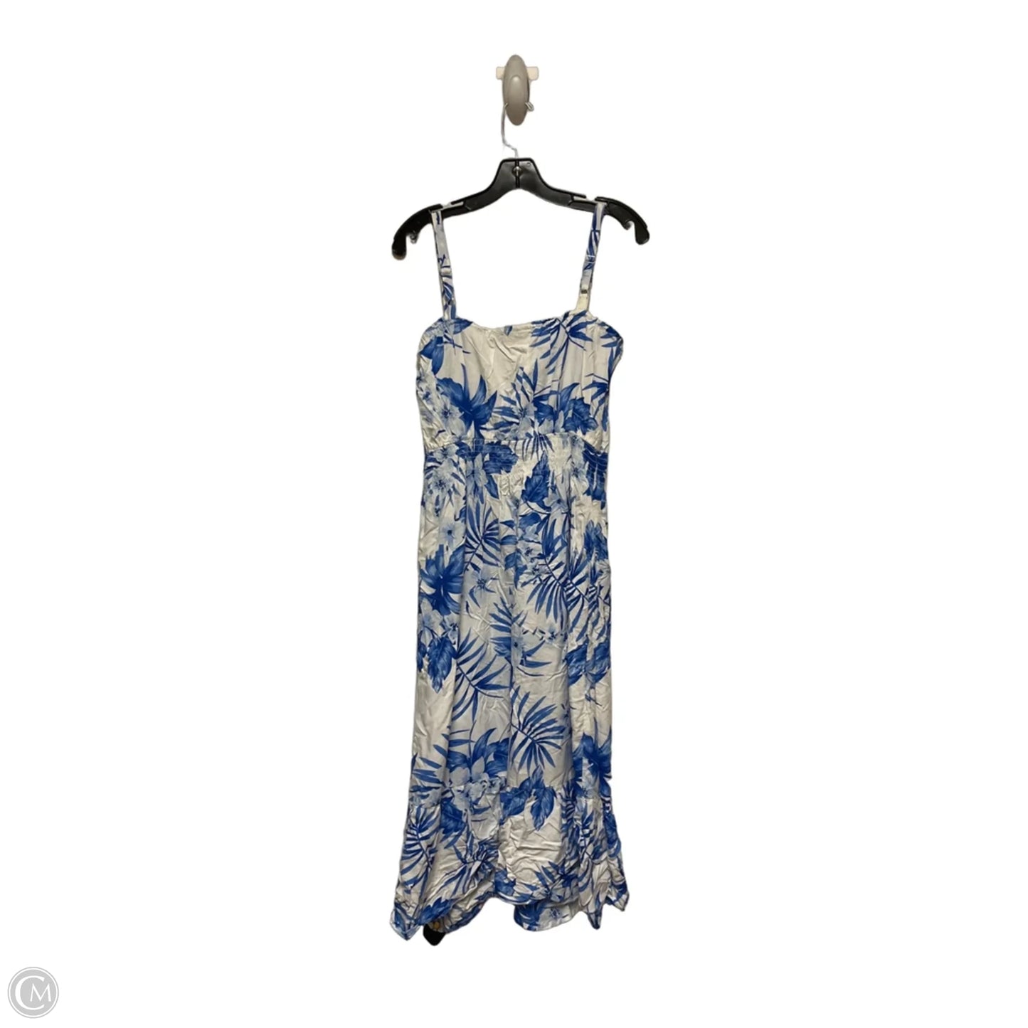 Dress Casual Midi By Clothes Mentor In Blue & White, Size: M