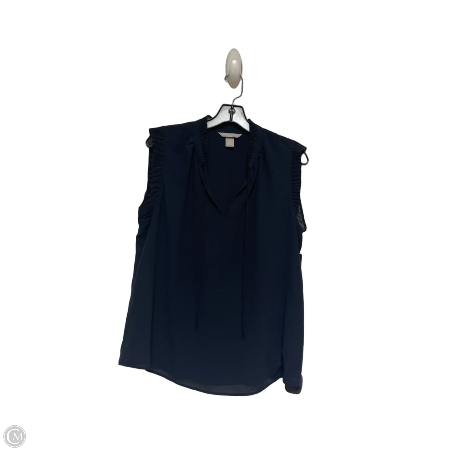 Top Sleeveless By H&m In Navy, Size: M