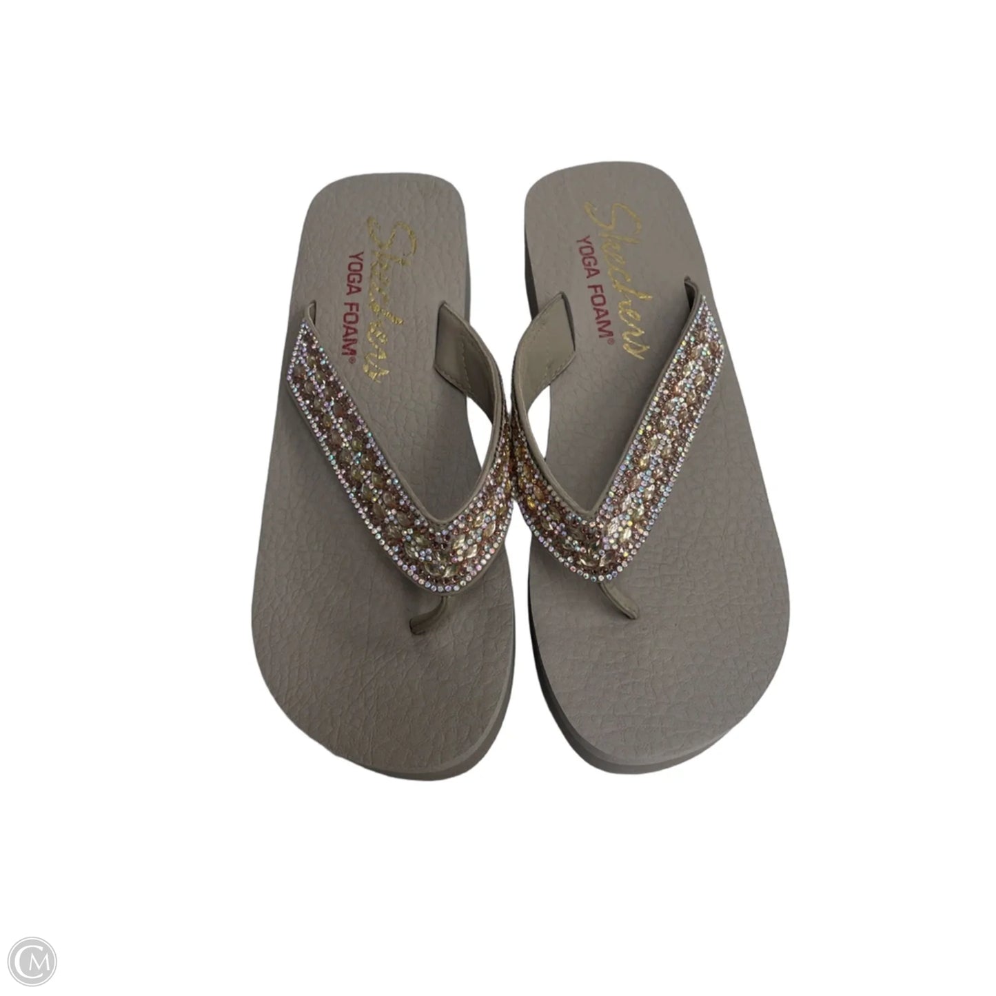 Sandals Flip Flops By Skechers In Grey, Size: 8
