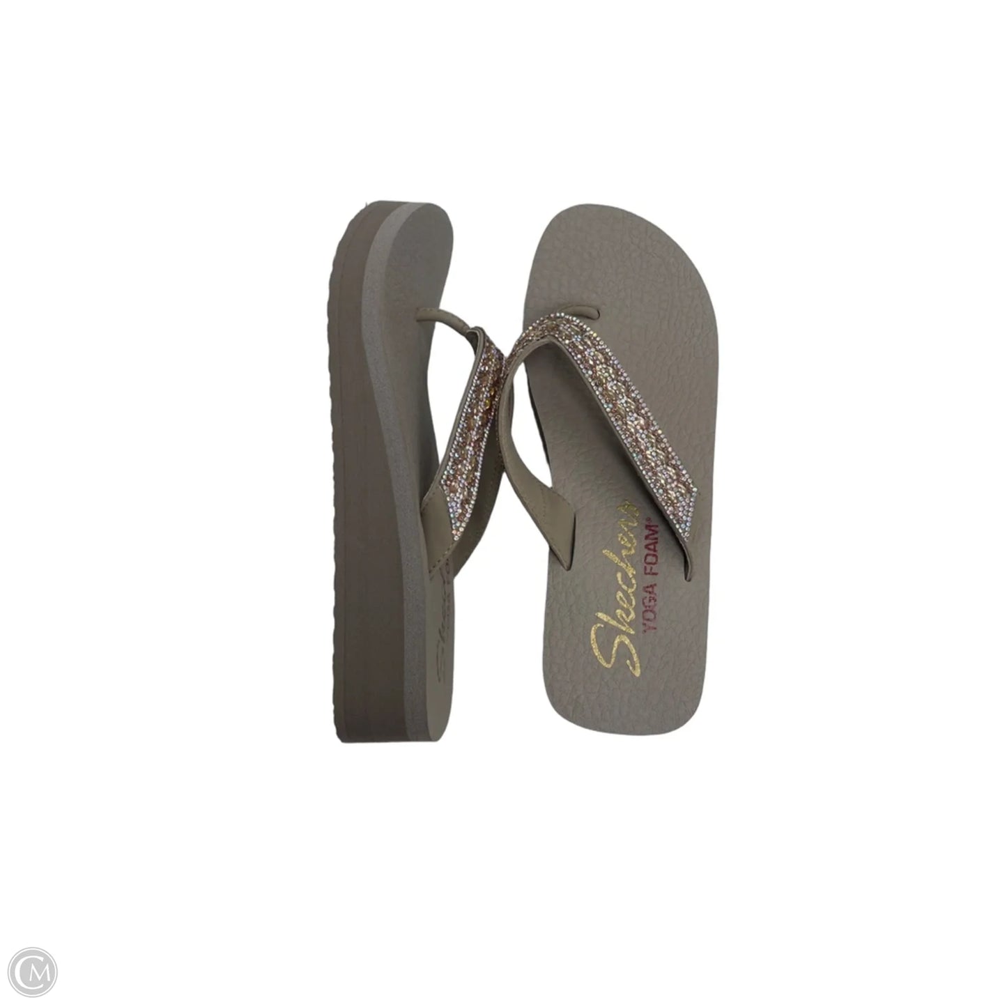 Sandals Flip Flops By Skechers In Grey, Size: 8