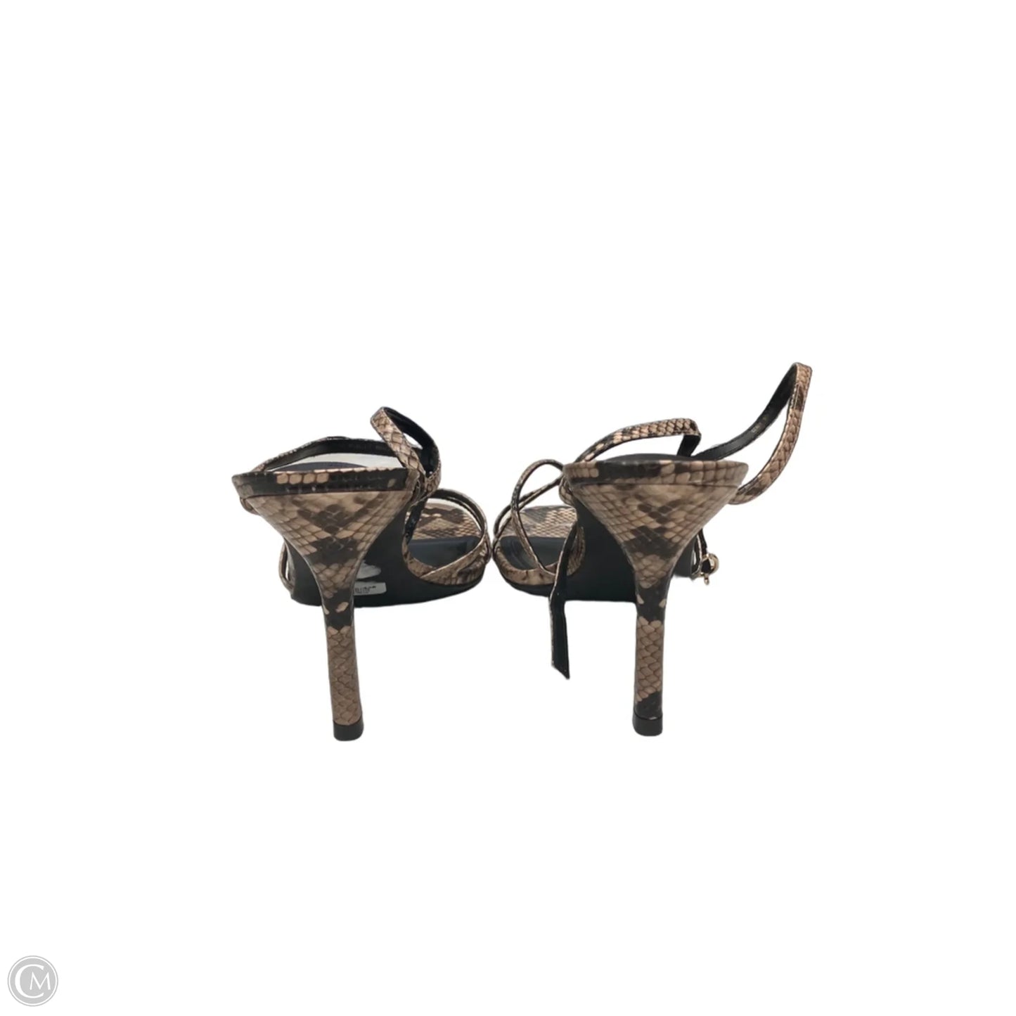Sandals Heels Kitten By Primark In Snakeskin Print, Size: 10