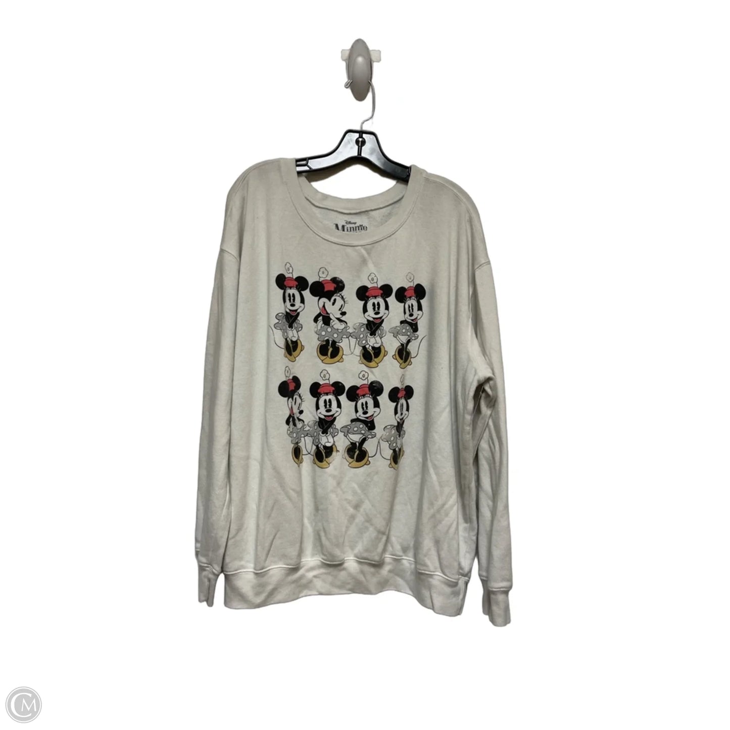 Top Long Sleeve By Disney In White, Size: 3x