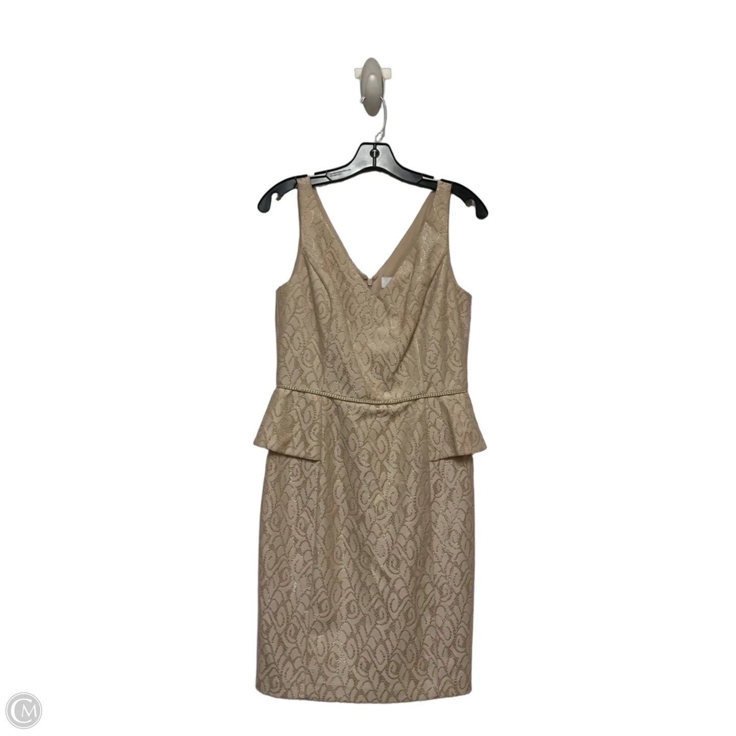 Dress Casual Short By Badgley Mischka In Tan, Size: S