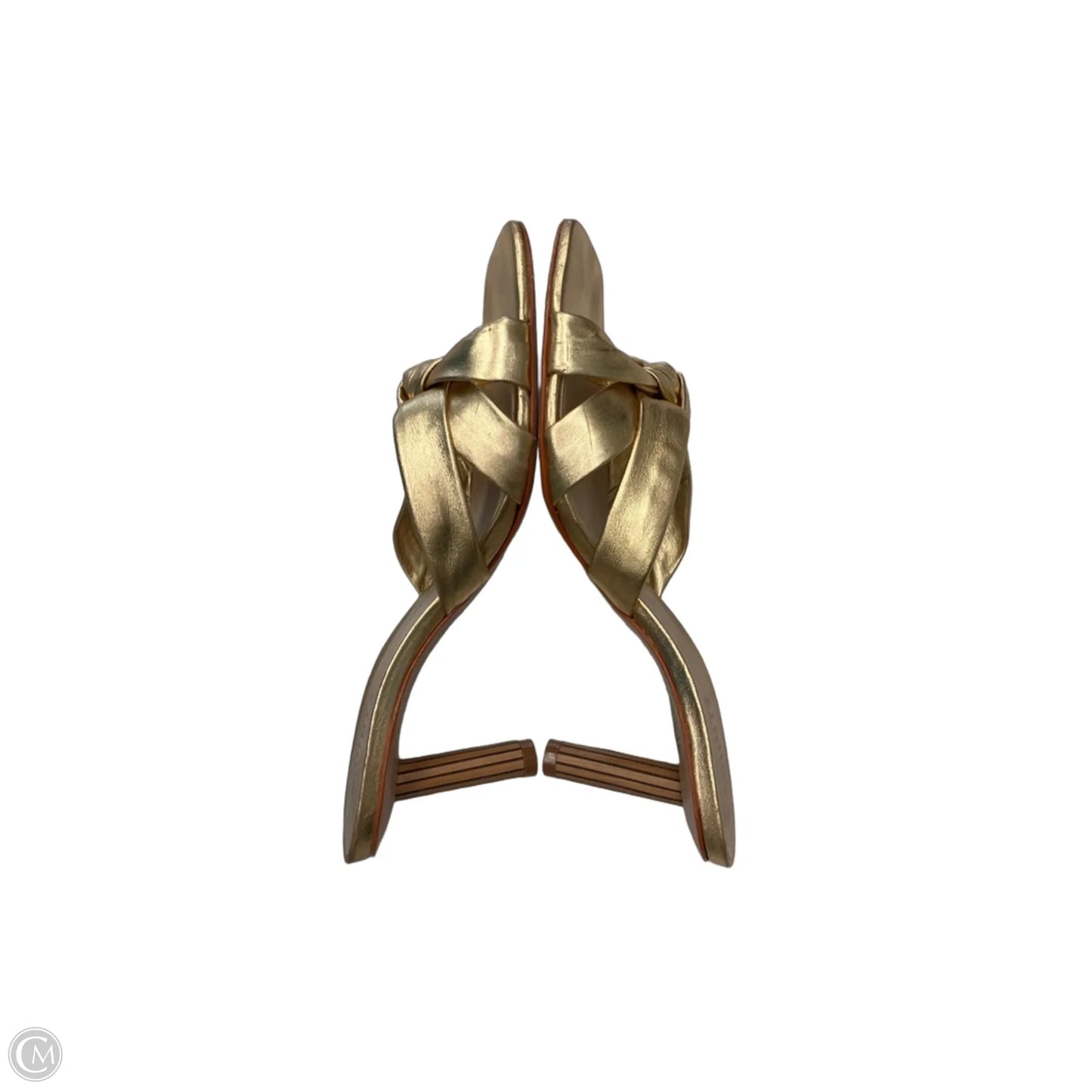 Sandals Heels Kitten By Schutz In Gold, Size: 11