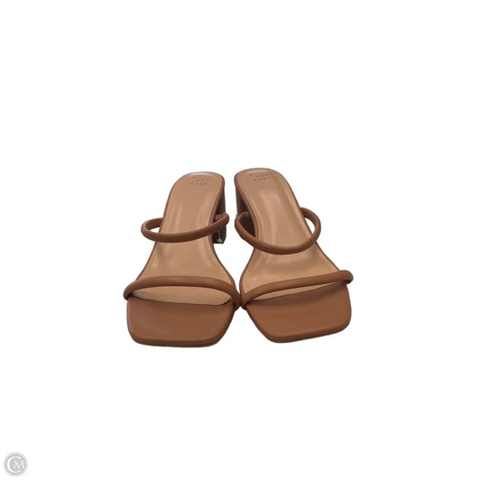 Sandals Heels Block By A New Day In Brown, Size: 11