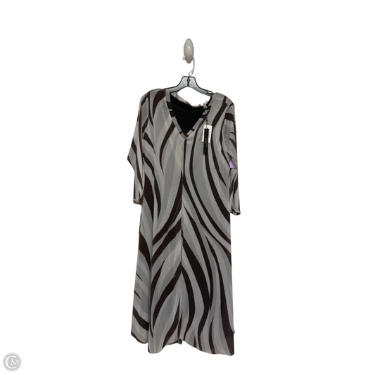 Dress Casual Midi By T Tahari In Brown & Grey, Size: L