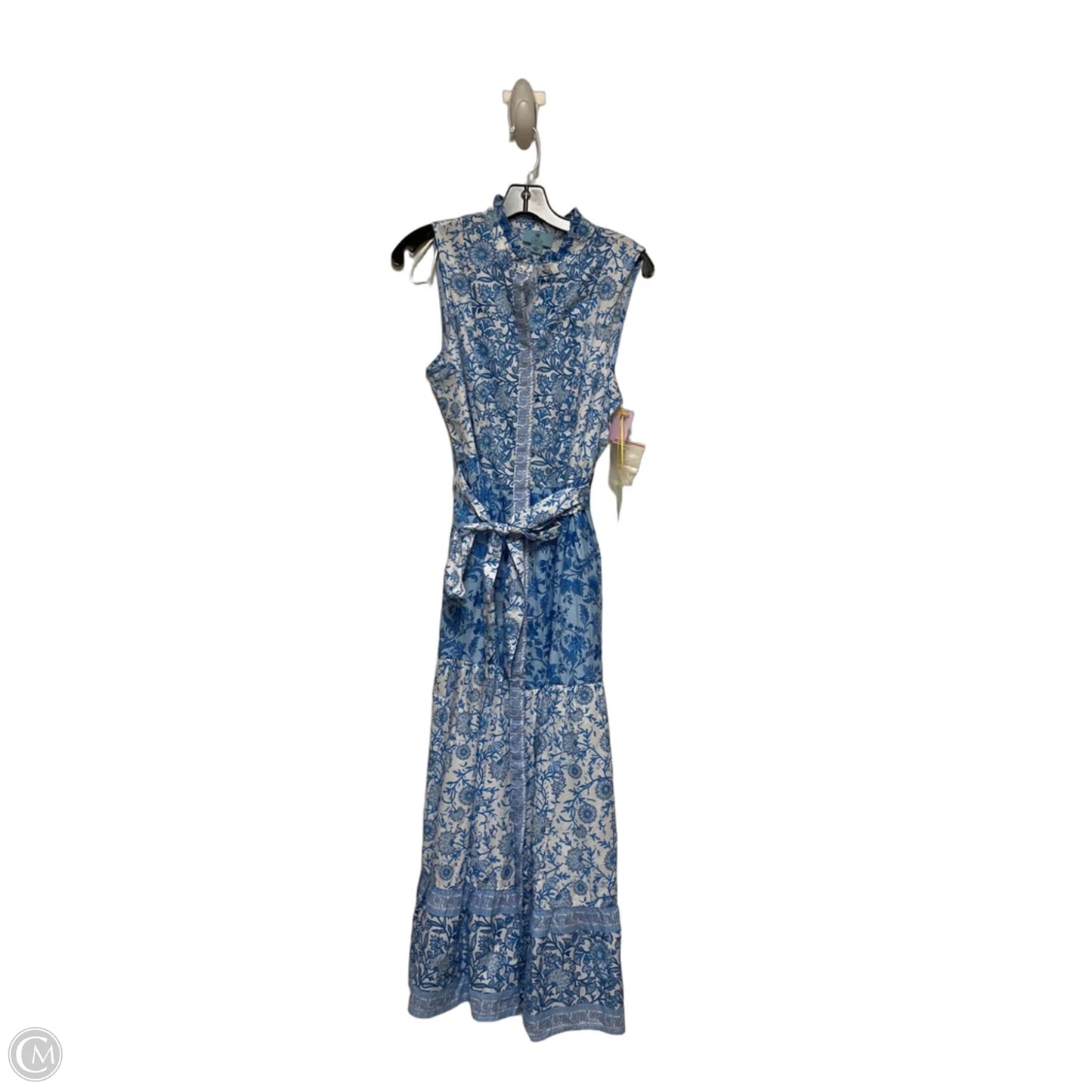 Dress Casual Maxi By Cece In Blue & White, Size: M