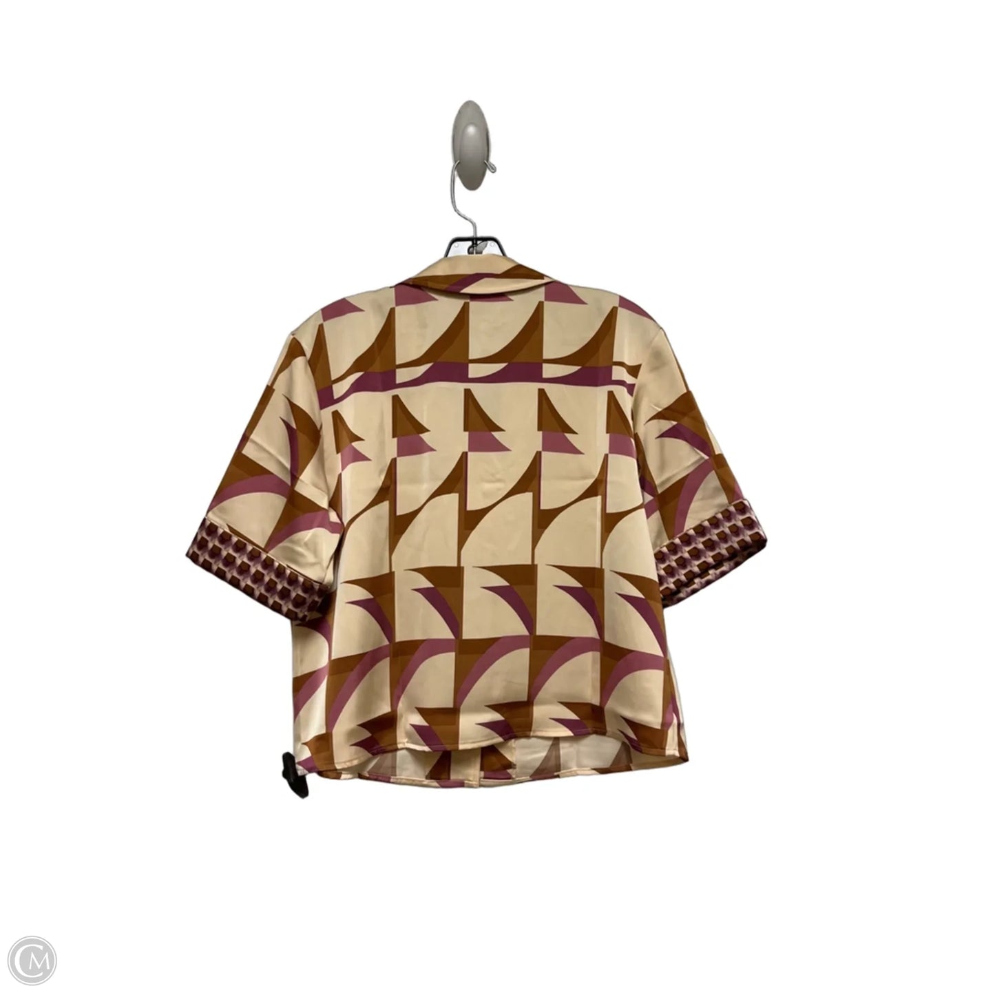Top Short Sleeve By Worthington In Purple & Tan, Size: S
