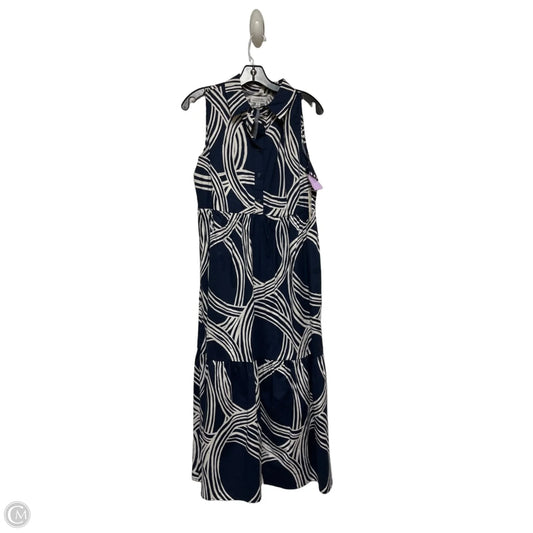 Dress Casual Maxi By Tahari By Arthur Levine In Blue & White, Size: S