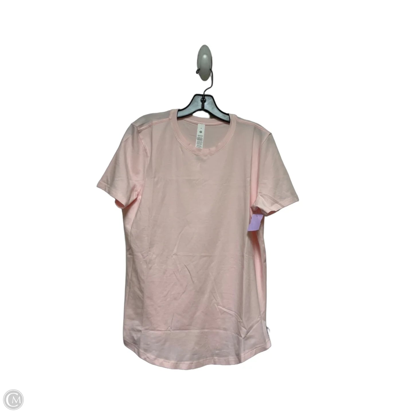 Athletic Top Short Sleeve By Lululemon In Pink, Size: 8