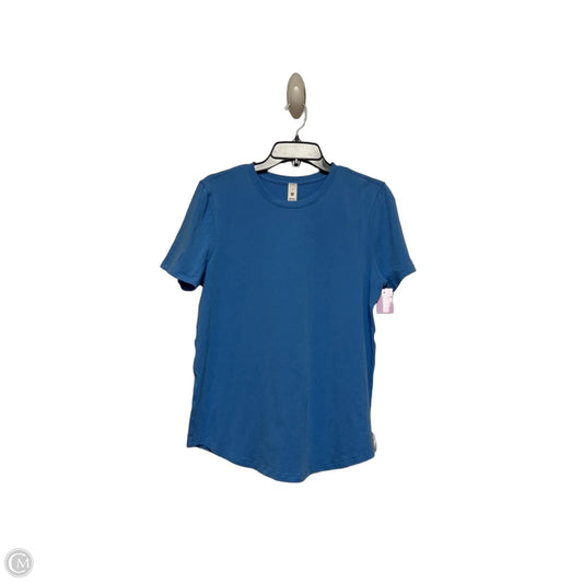 Athletic Top Short Sleeve By Lululemon In Blue, Size: 8