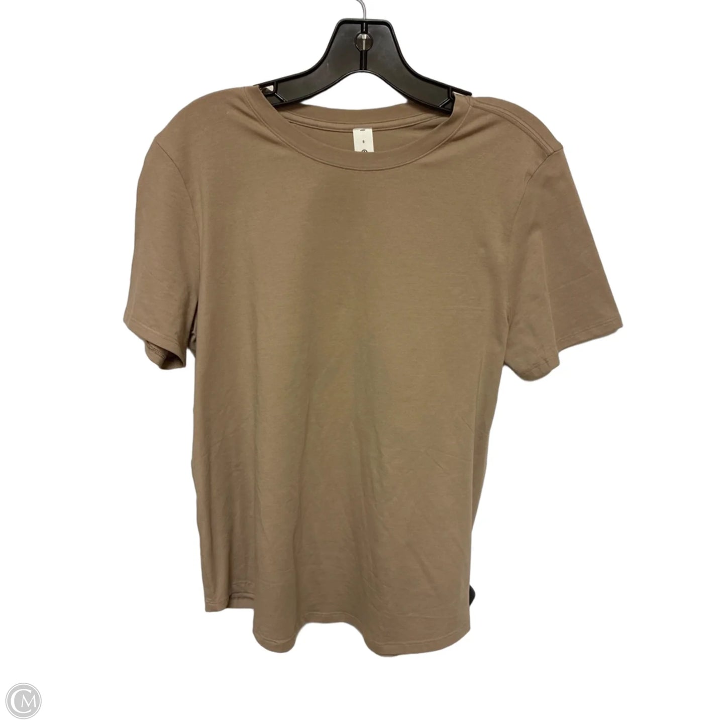 Athletic Top Short Sleeve By Lululemon In Brown, Size: 8