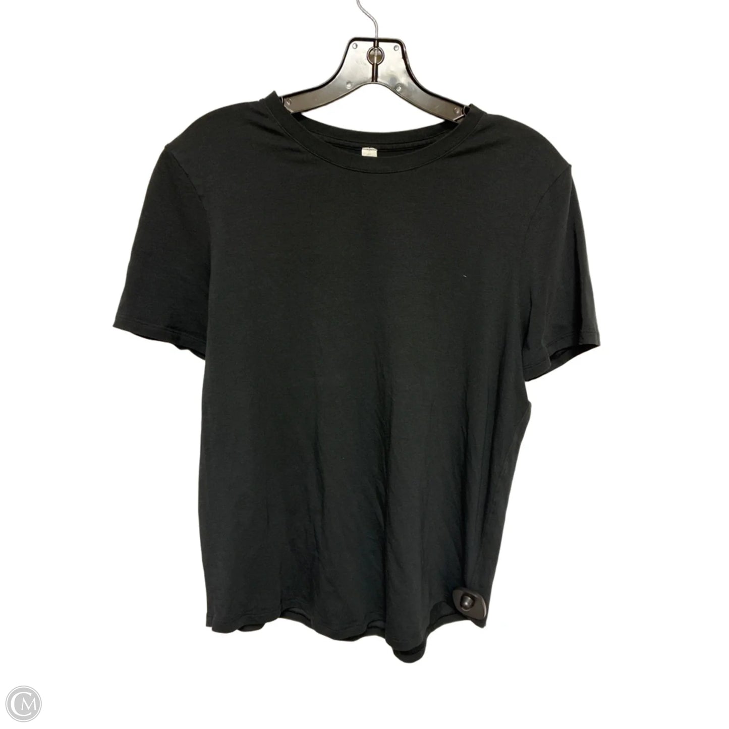 Athletic Top Short Sleeve By Lululemon In Black, Size: 8