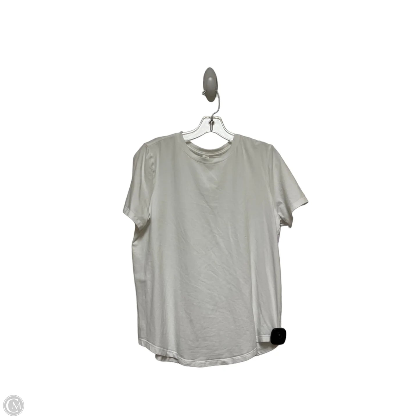 Athletic Top Short Sleeve By Lululemon In White, Size: 8