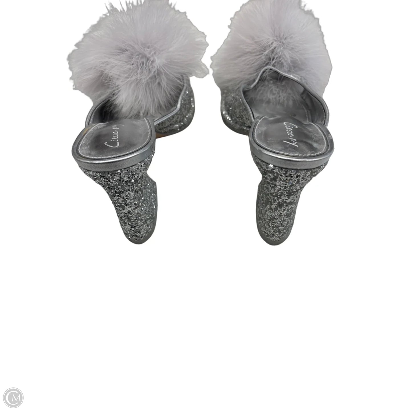 Sandals Heels Block By Circus By Sam Edelman In Silver, Size: 8