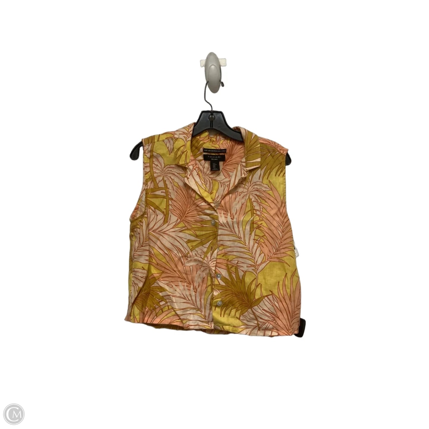 Shorts Set By Tahari In Pink & Yellow, Size: 10