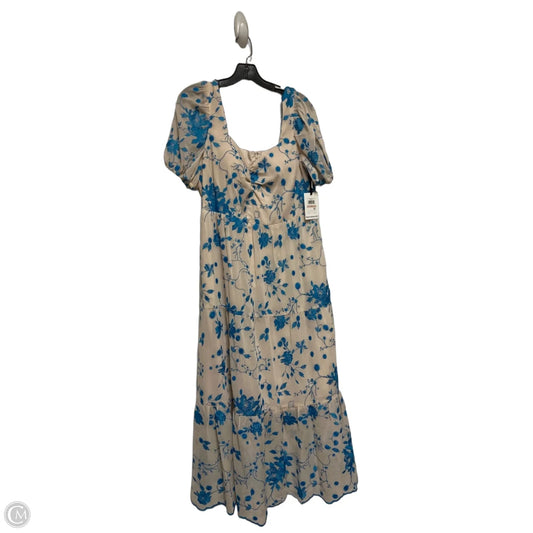 Dress Casual Maxi By Kensie In Blue & Tan, Size: L