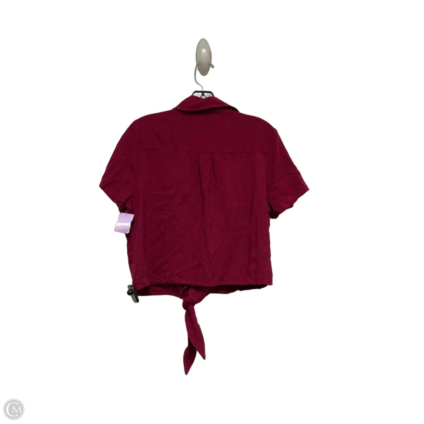 Top Short Sleeve By Disney In Maroon, Size: L